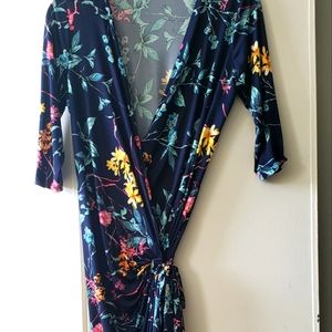 Melissa Masse floral wrap dress size large